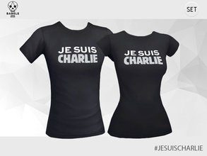 Sims 4 — Je Suis Charlie SET by Babele — -Je suis Charlie- is a slogan adopted by supporters of free speech and freedom