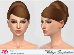 Sims 4 — Retro Hairstyle 03 by Colores_Urbanos — This hair is ideal for use with bandana or tiara (Recommended item) Hope