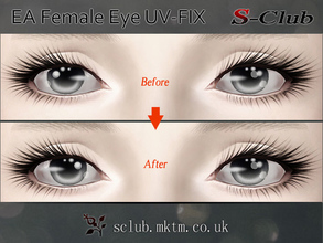 Sims 3 — S-Club ts3 EA Eyeball F UVFix by S-Club — EA default female eyes have the Eyes UV flipped, which is wrong.