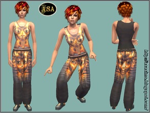 Sims 2 — ASA_Dress_325_AF by Gribko_Sveta — Suit Pharaoh for women TS2
