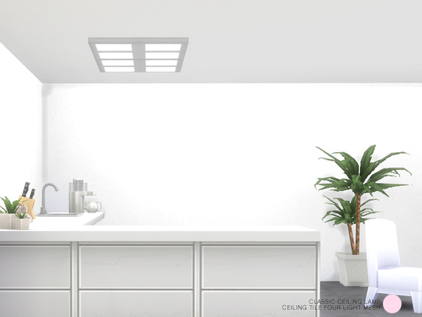 Sims 4 — Ceiling Tile Four Light Mesh by DOT — Ceiling Tile Four Light Mesh by DOT of The Sims Resource