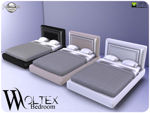 Sims 4 — Woltex bed by jomsims — Woltex double bed 