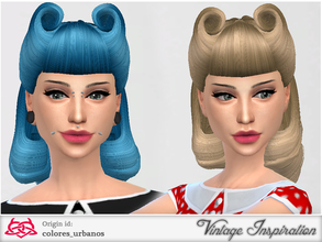 Sims 4 — Victory Rolls 01 by Colores_Urbanos — This hair is non-alpha. it's the only way it well, had too many problems