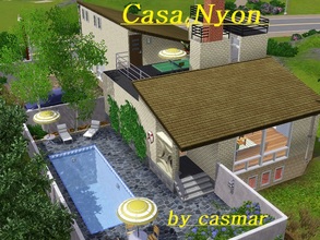Sims 3 — Casa Nyon by casmar — This lovely house not has a tennis court, but has ping-pong! In addition also has a large