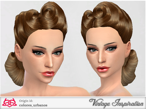 Sims 4 — Victory Rolls 02 by Colores_Urbanos — This hair is non-alpha. for me, the most beautiful of all my hair! : D