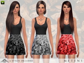 Sims 4 — Empreinte Dress by Metens — - Sexy dress with black top and detailled bottom with art pattern - T/YA/A/E Females