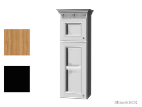 Sims 4 — Kitchen Clive - Cabinet 1tl higher by ShinoKCR — free standing small Cabinet with Glassdoors and slots -