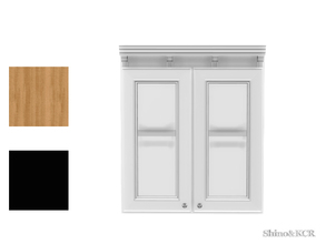 Sims 4 — Kitchen Clive - Cabinet with 2 Glassdoors by ShinoKCR — Cabinet with 2 Glassdoors and Slots - shiftable can be