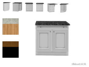 Sims 4 — Kitchen Clive - Counter Island by ShinoKCR — Elegant Island Counter in EA Style - some of the has quite nice