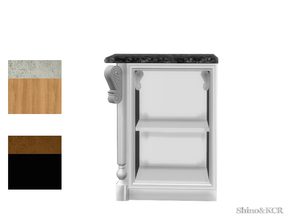 Sims 4 — Kitchen Clive - Sidetable for Counters by ShinoKCR — This Sidetable matches the Counters of the Kitchen and has