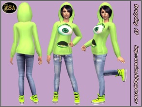 Sims 2 — ASA_Dress_333_AF by Gribko_Sveta — Yellow jacket with jeans for women TS2