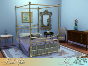 Sims 4 — Bella Vista Bedroom by Lulu265 — This set has 2 colour options that mix and match well,teal and brown, so you