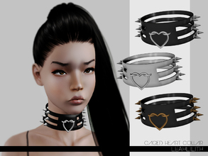Sims 3 — LeahLillith Caged Heart Collar by Leah_Lillith — Caged Heart Collar 2 recolorable areas hope you'll like it^^