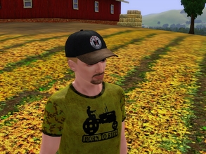 Sims 3 — Farmall IH baseball cap for males by kalamitykt — Attention all farming and tractor-loving sims! Here is the