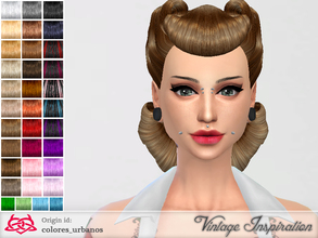 Sims 4 — Victory Rolls 03 by Colores_Urbanos — This hair is non-alpha. I love it! desire, you too! : D From Paraguay with