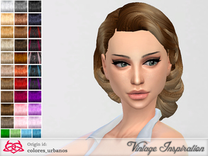Sims 4 — Victory Rolls 04 by Colores_Urbanos — This hair is non-alpha. inspired by Grace Kelly : D From Paraguay with