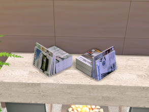 Sims 4 — Living Cedar - Pile of Magazines 1 by ung999 — Living Cedar - Pile of Magazines 1 Colors Option : 2