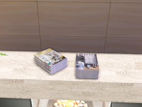 Sims 4 — Living Cedar - Pile of Magazines 2 by ung999 — Living Cedar - Pile of Magazines 2 Colors Option : 2