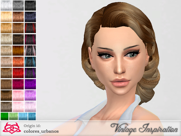 Sims 4 — Victory Rolls 04 by Colores_Urbanos — This hair is non-alpha. inspired by Grace Kelly : D From Paraguay with