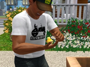 Sims 3 — Born to Ride tractor t shirt for males by kalamitykt — Okay, my sim farmers don't have tractors- yet- but they