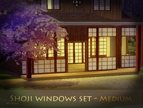 Sims 4 — Shoji windows set - Medium by Schedels-Asylum — Hi Another set of shoji windows. They are just larger. 
