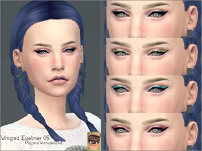 Sims 4 — Winged Eyeliner 05 by PlayersWonderland — I'm back with a new eyeliner for your female sims. * New item. * Does