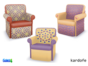 Sims 4 — kardofe_pop armchair by kardofe — Comfortable chair and colorful decor reminiscent of the 70s