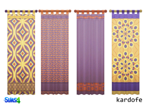 Sims 4 — kardofe_curtain pop by kardofe — Curtains colorful pop inspiration