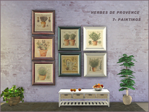 Sims 4 — Herbes de Provence. by Danuta720 — 7 of paintings in a Provencal style.