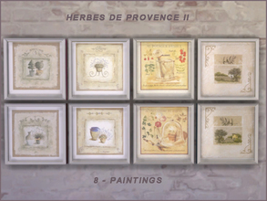 Sims 4 — Herbes de Provence II. by Danuta720 — 8 of paintings in a Provencal style.