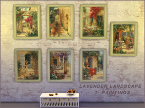 Sims 4 — Lavender Landscape. by Danuta720 — 7 of paintings in a Provencal style.
