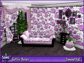 Sims 3 — Gothic Roses by SimonettaC — Roses with a gothic style twist . Stunning roses suitable for your gothic Sims.