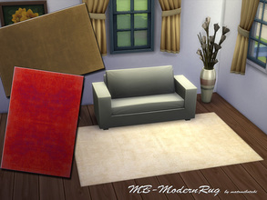 Sims 4 — MB-ModernRug by matomibotaki — MB-ModernRug, EA mesh recolors in 3 colors and new texture, created by
