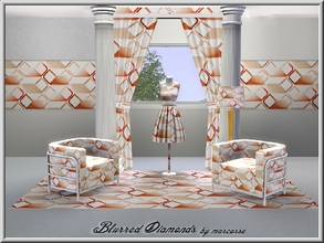 Sims 3 — Blurred Diamonds_marcorse by marcorse — Geometric pattern: connected diamond shapes with a blurred effect in red