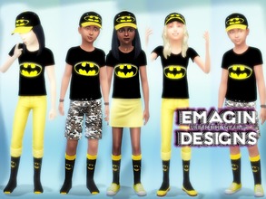 Sims 4 — Batman B/G Socks by emagin3602 — Designed by Emagin Designs http://www.thesims3.com/mypage/Emagin/mystudio