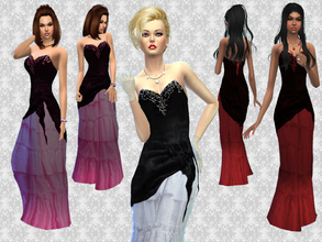 Sims 4 — Victorian Inspired Gown by Bereth2 — Victorian Style Gown. Comes in 7 Colors. 