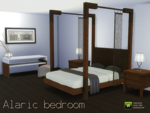 Sims 4 — Alaric bedroom by spacesims — A modern and comfortable bedroom made from top quality materials with a decent