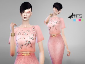 Sims 4 — MFS Valentine's Crop Top by MissFortune — This top is part of the Valentine's day collection! Please check out