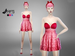 Sims 4 — MFS Valentine's Doll Dress by MissFortune — This dress is part of the Valentine's day collection! Please check