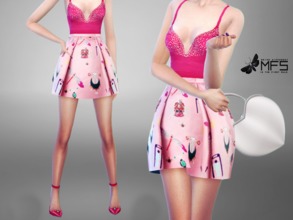 Sims 4 — MFS Valentine's Mini Skirt by MissFortune — This skirt is part of the Valentine's day collection! Please check