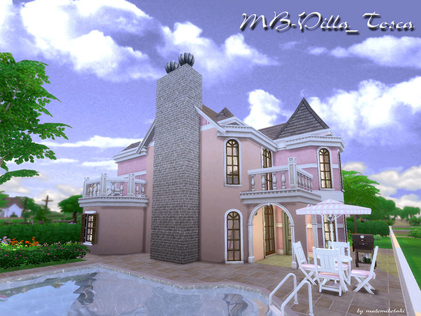 Sims 4 — MB-Villa_Tosca by matomibotaki — MB-Villa_Tosca, charming little villa with 2 floors, 2 bedrooms, 2 bathrooms,