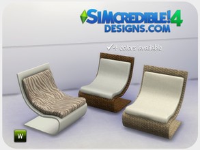 Sims 4 — Evening Falls Chair by SIMcredible! — * 4 colors variations __________________ by SIMcredibledesigns.com