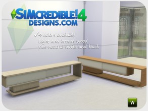 Sims 4 — Evening Falls Sideboard by SIMcredible! — * 4 colors variations __________________ by SIMcredibledesigns.com
