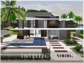 Sims 3 — Intellect by aloleng — One bedroom, two toilet and bath modern theme house for your single or couple Sims. One