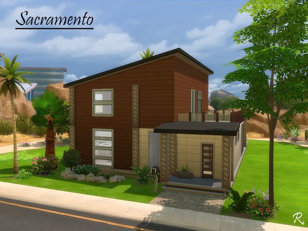 Sims 4 — Sacramento by CyberReb — Start your American dream by adopting the Sacramento house, whether you are a large