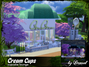Sims 4 — Cream Cups Lounge by Damsel_In_Decease2 — Here at the Cream Cups lounge you will find everything you need to