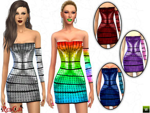 Sims 4 — Disco Dress by RedCat — - 5 different colors. - Everyday and party wear. - Mesh by RedCat.