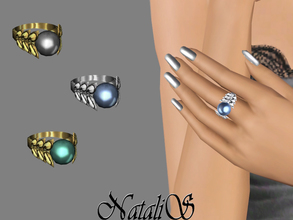 Sims 3 — NataliS_TS3 Perl and spike ring FA-FE by Natalis — Perl and metal spike ring. Perfectly jewelry for special