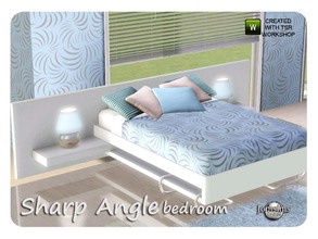 Sims 3 — sharp angle bed by jomsims — sharp angle bed