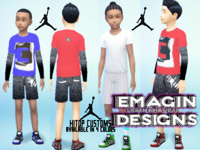Sims 4 — Boy & Girls Hitop Jordan Shoes by emagin3602 — Designed by Emagin Designs